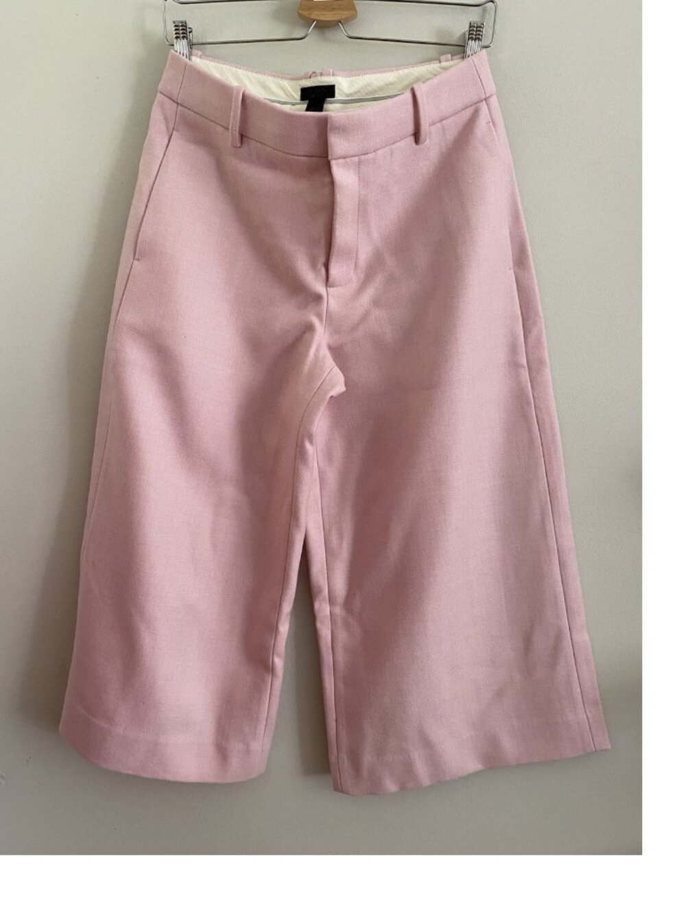 J.CREW wool cropped pants pink color new with tag size 6